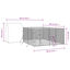 vidaXL Perrera exterior con toldo acero galvanizado plata 12x12x2,5 m, , large indicador imagen numero 6